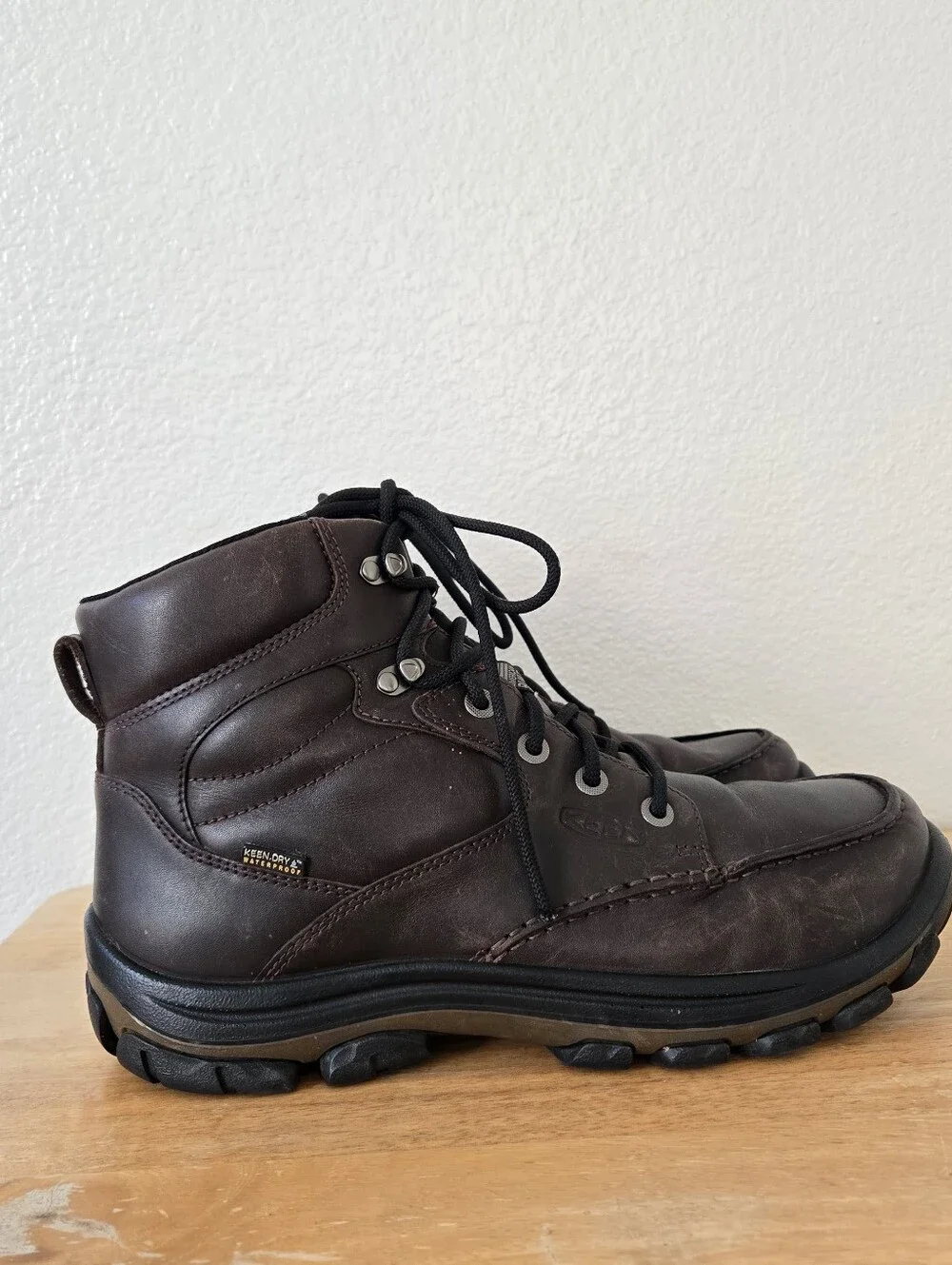 Keen Anchor Park Boots‎ Mens Size 11 Waterproof Brown Leather Casual Workwear